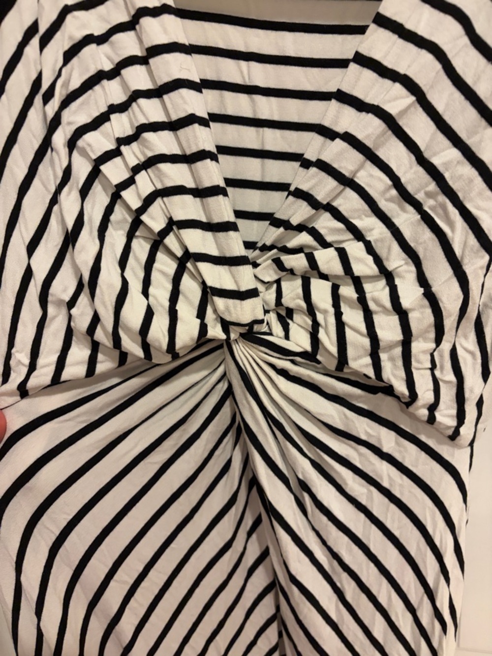 A Pea in the Pod Black & White Striped Maxi Dress - Picture 3 of 5